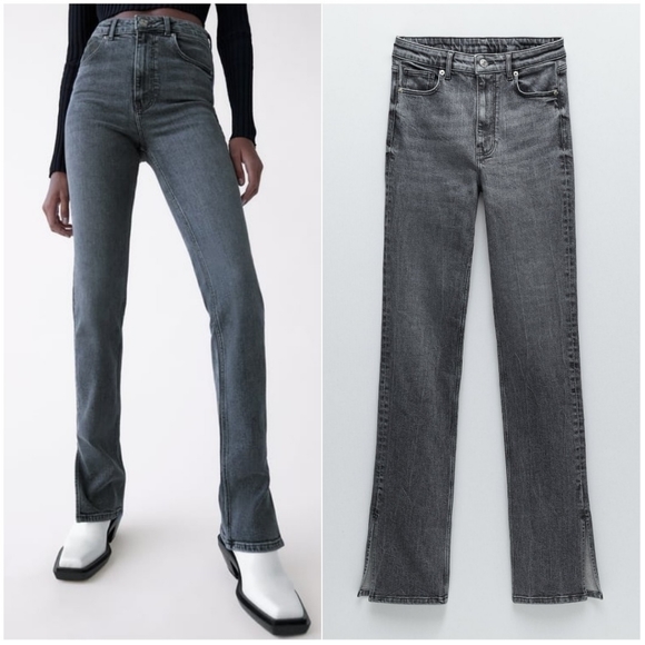 Zara Denim - NWT ZARA | Hi-Rise Split Hem Skinny Jeans